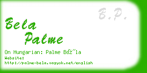 bela palme business card